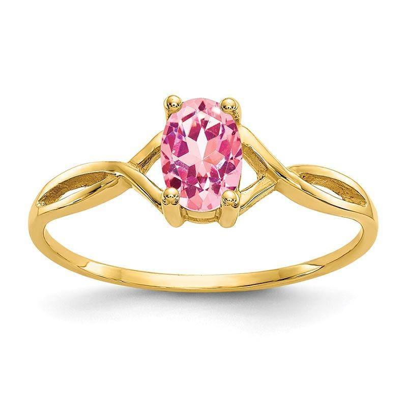 14k Pink Tourmaline Birthstone Ring - Seattle Gold Grillz