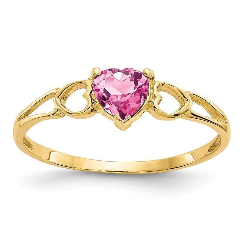 14k Pink Tourmaline Birthstone Ring - Seattle Gold Grillz