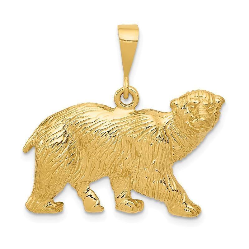 14k Polar Bear Charm - Seattle Gold Grillz