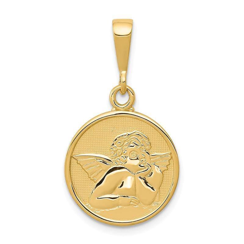 14k Polished & Satin Raphael Angel Pendant - Seattle Gold Grillz