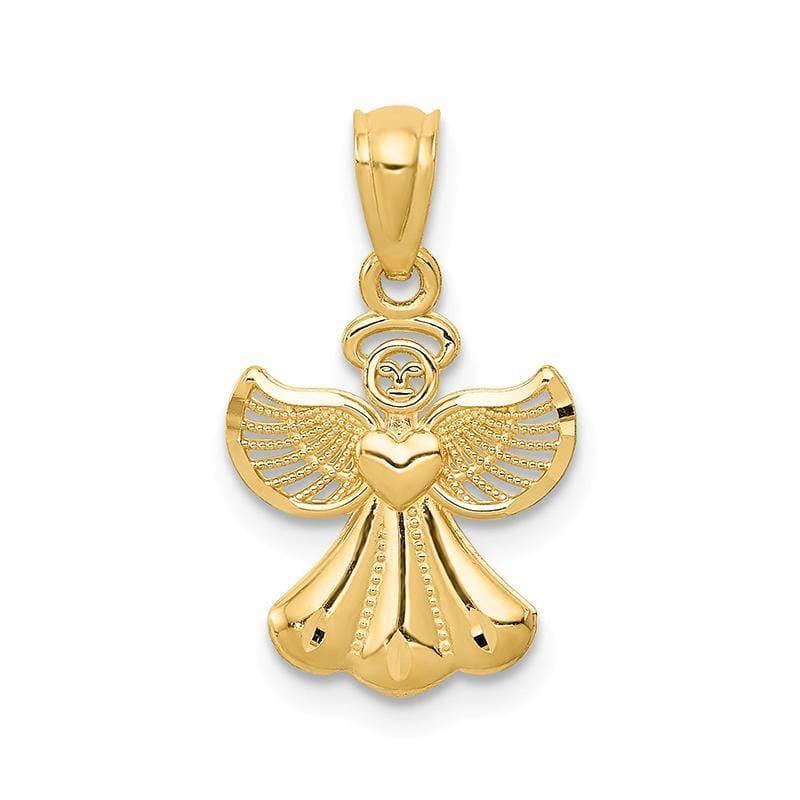 14k Polished Angel Pendant - Seattle Gold Grillz