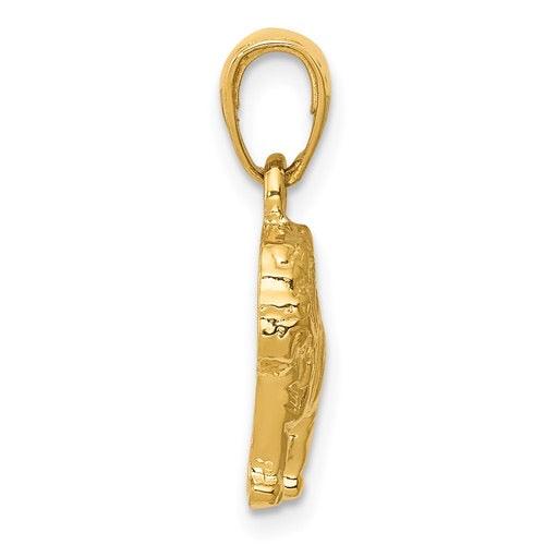 14k Polished Bulldog Pendant - Seattle Gold Grillz