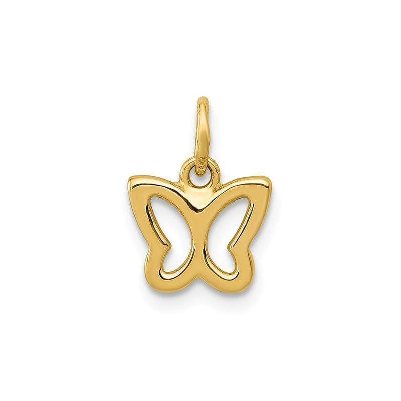 14k Polished Butterfly Pendant - Seattle Gold Grillz