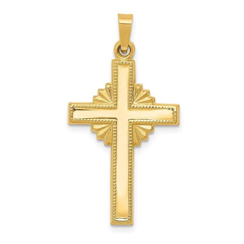 14k Polished Cross Celtic Pendant - Seattle Gold Grillz