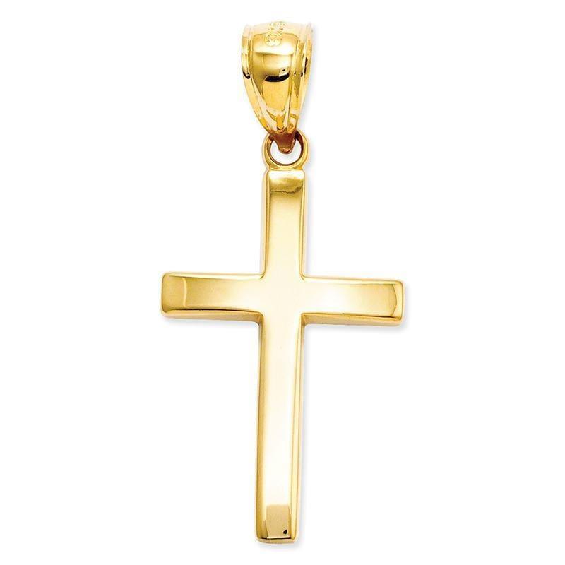 14k Polished Cross Charm - Seattle Gold Grillz