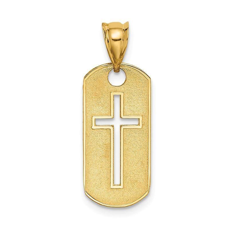 14k Polished Cross Cut-out Pendant. Weight: 1.07, Length: 25, Width: 10 - Seattle Gold Grillz