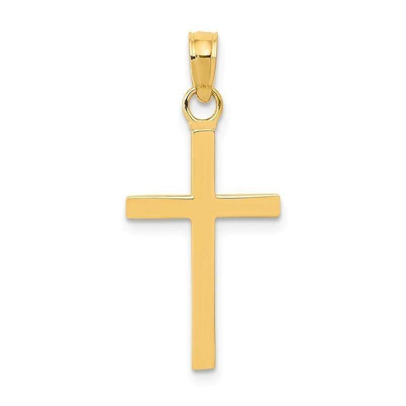 14k Polished Cross Pendant. 0.73 grams - Seattle Gold Grillz