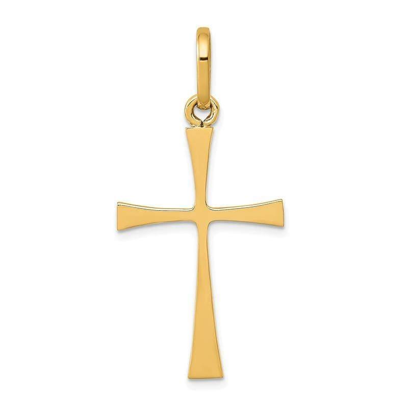 14k Polished Cross Pendant. 1.81 gram - Seattle Gold Grillz