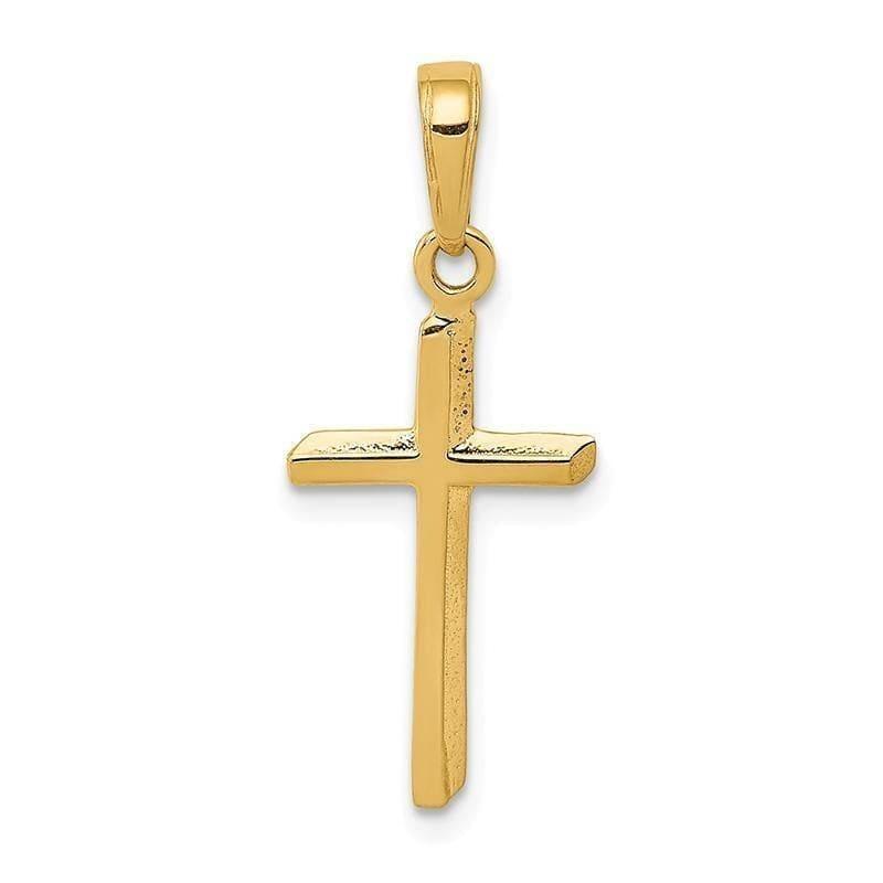 14k Polished Cross Pendant. Weight: 0.5, Length: 24, Width: 12 - Seattle Gold Grillz