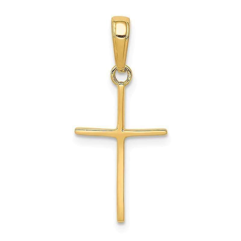 14k Polished Cross Pendant. Weight: 0.51, Length: 24, Width: 12 - Seattle Gold Grillz