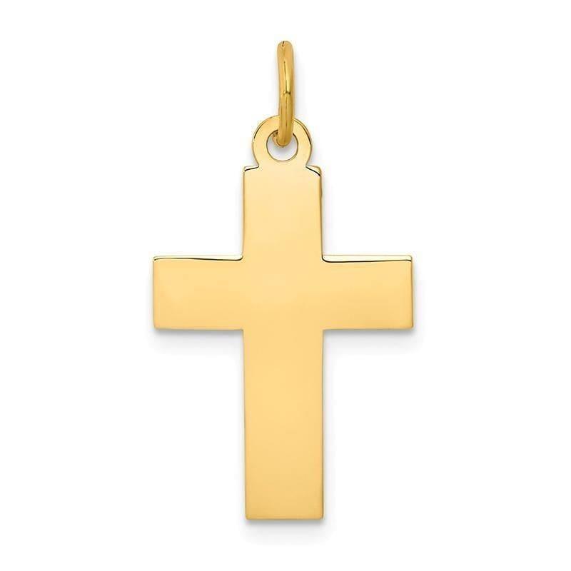 14k Polished Cross Pendant. Weight: 0.67, Length: 29, Width: 15 - Seattle Gold Grillz
