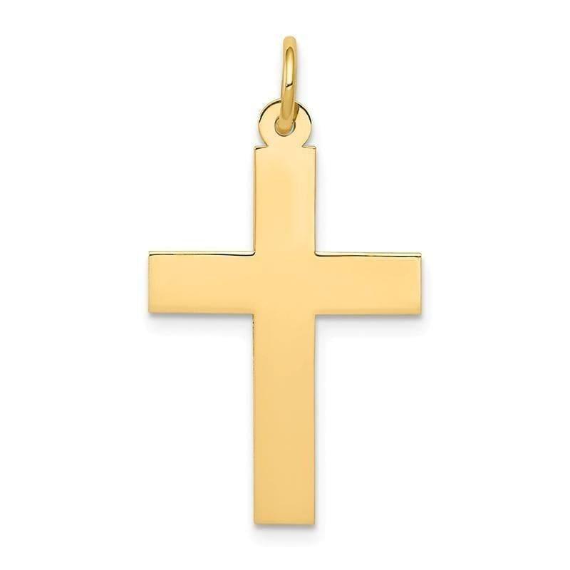 14k Polished Cross Pendant. Weight: 0.69, Length: 32, Width: 16 - Seattle Gold Grillz