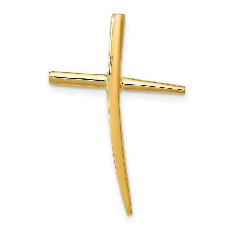 14k Polished Cross Pendant. Weight: 0.96, Length: 28, Width: 17 - Seattle Gold Grillz