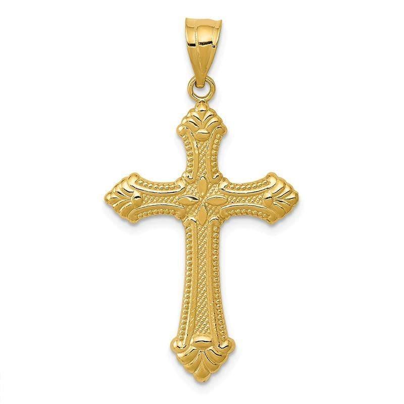 14k Polished Cross Pendant. Weight: 1.43, Length: 37, Width: 20 - Seattle Gold Grillz