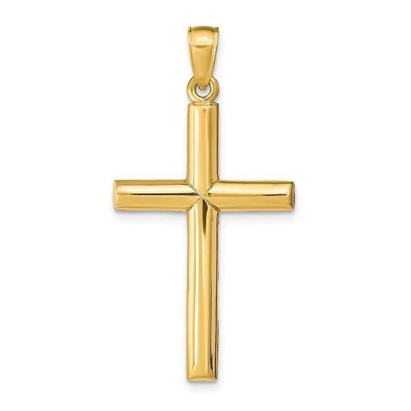 14k Polished Cross Pendant. Weight: 2.59, Length: 35, Width: 18 - Seattle Gold Grillz