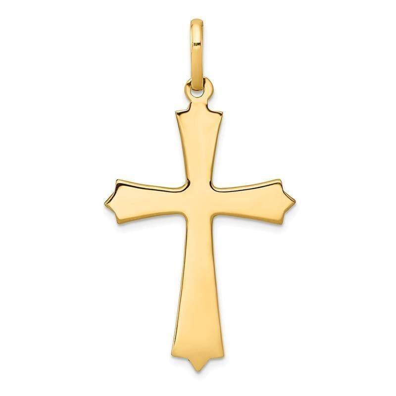 14k Polished Cross Pendant. Weight: 2.82, Length: 42, Width: 23 - Seattle Gold Grillz