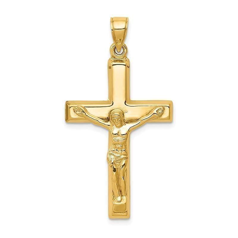 14k Polished Crucifix Pendant. Weight: 1.41, Length: 40, Width: 21 - Seattle Gold Grillz