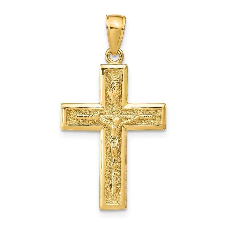 14k Polished Crucifix Pendant. Weight: 2.79, Length: 35, Width: 18 - Seattle Gold Grillz