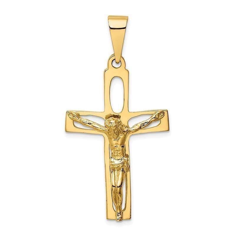 14k Polished Crucifix Pendant. Weight: 3.08, Length: 48, Width: 24 - Seattle Gold Grillz