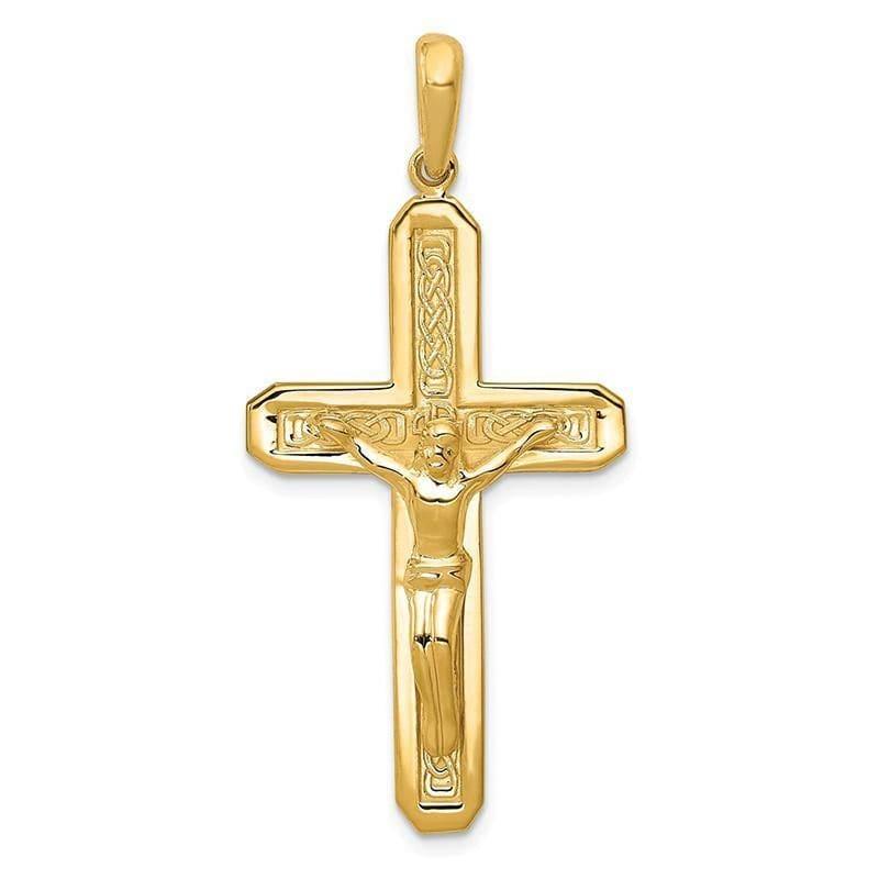 14k Polished Crucifix Pendant. Weight: 3.41, Length: 48, Width: 21 - Seattle Gold Grillz