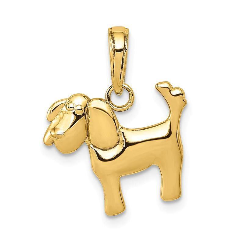 14k Polished Dog Charm - Seattle Gold Grillz