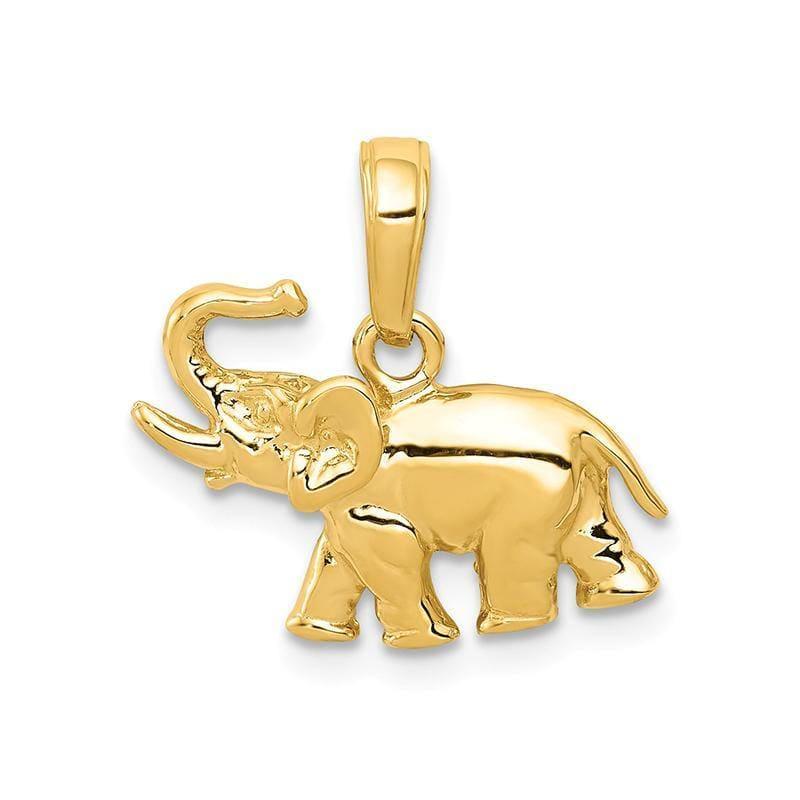 14k Polished Elephant Charm - Seattle Gold Grillz