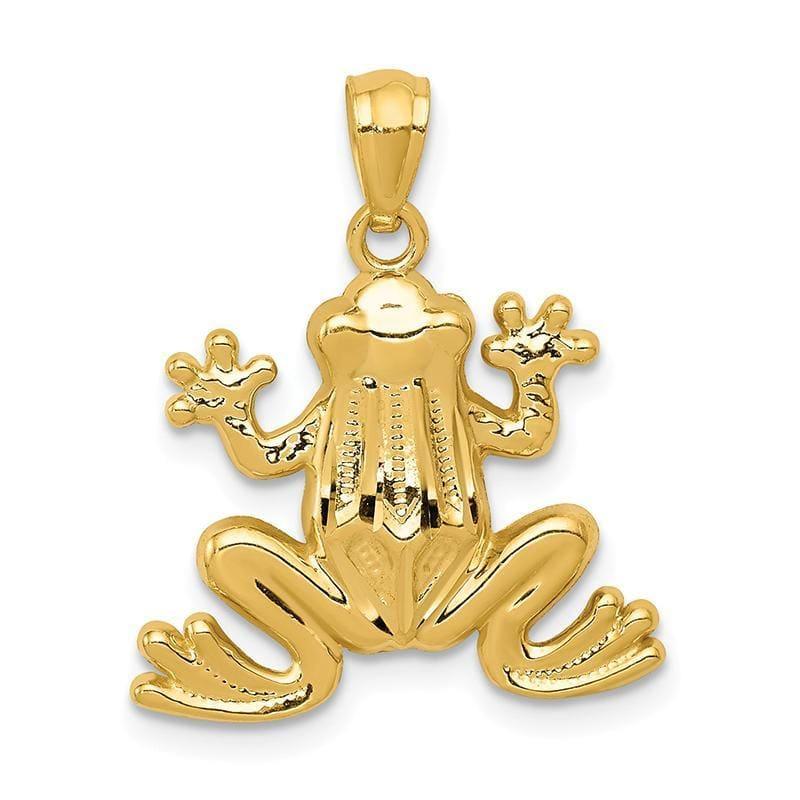 14k Polished Frog Pendant - Seattle Gold Grillz