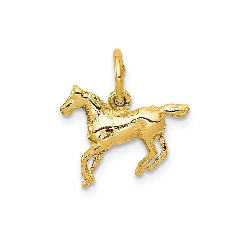 14k Polished Horse Charm - Seattle Gold Grillz