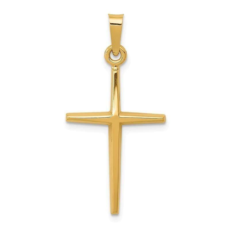 14k Polished Latin Cross Pendant - Seattle Gold Grillz