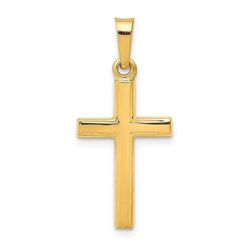 14k Polished Latin Cross Pendant - Seattle Gold Grillz