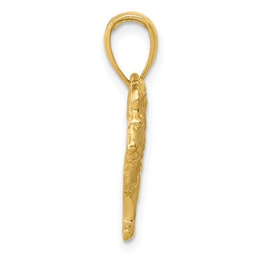14k Polished Lion Charm - Seattle Gold Grillz
