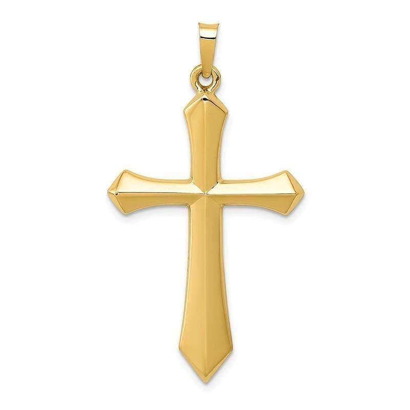 14k Polished Passion Cross Pendant - Seattle Gold Grillz