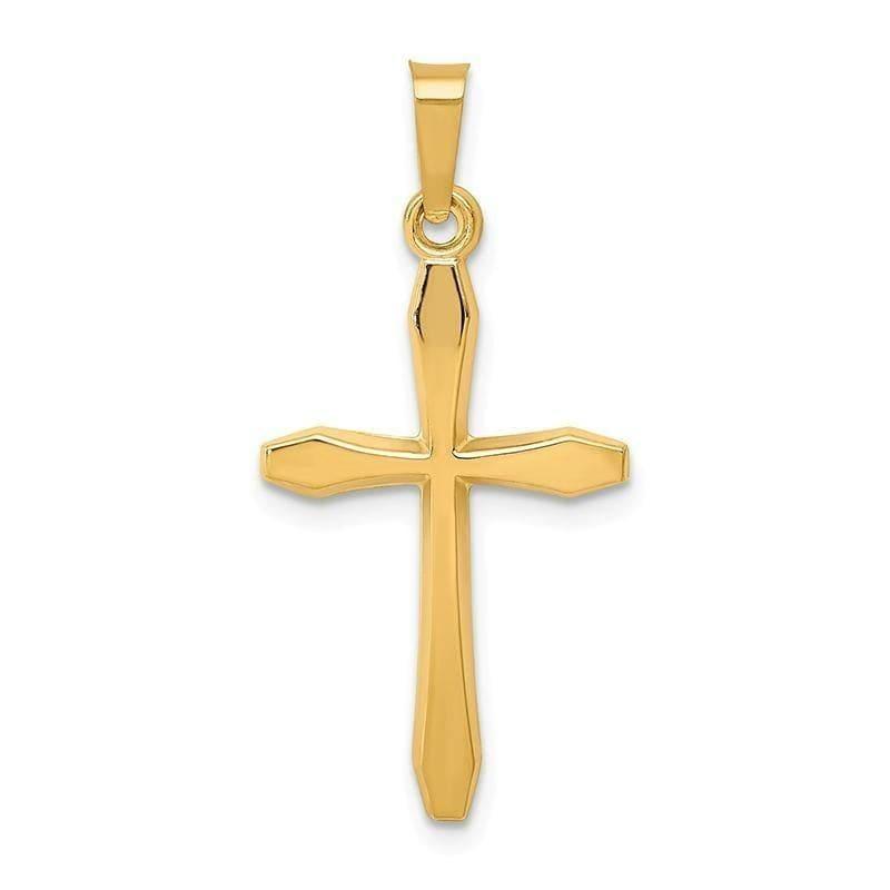 14k Polished Passion Cross Pendant - Seattle Gold Grillz
