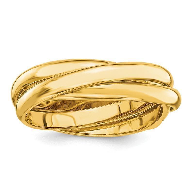 14k Polished Rolling Ring - Seattle Gold Grillz