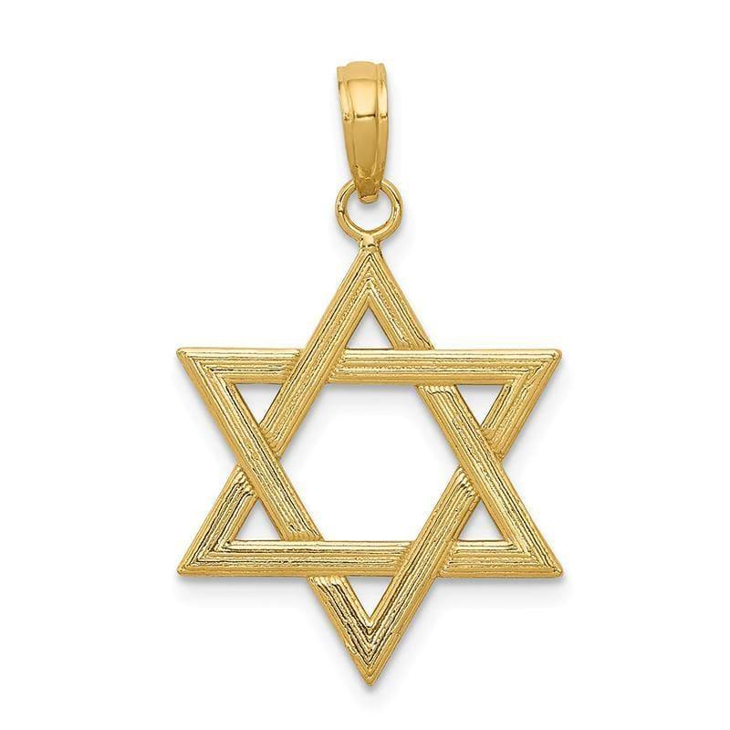 14k Polished Star of David Pendant. Weight: 1.43, Length: 26, Width: 13 - Seattle Gold Grillz