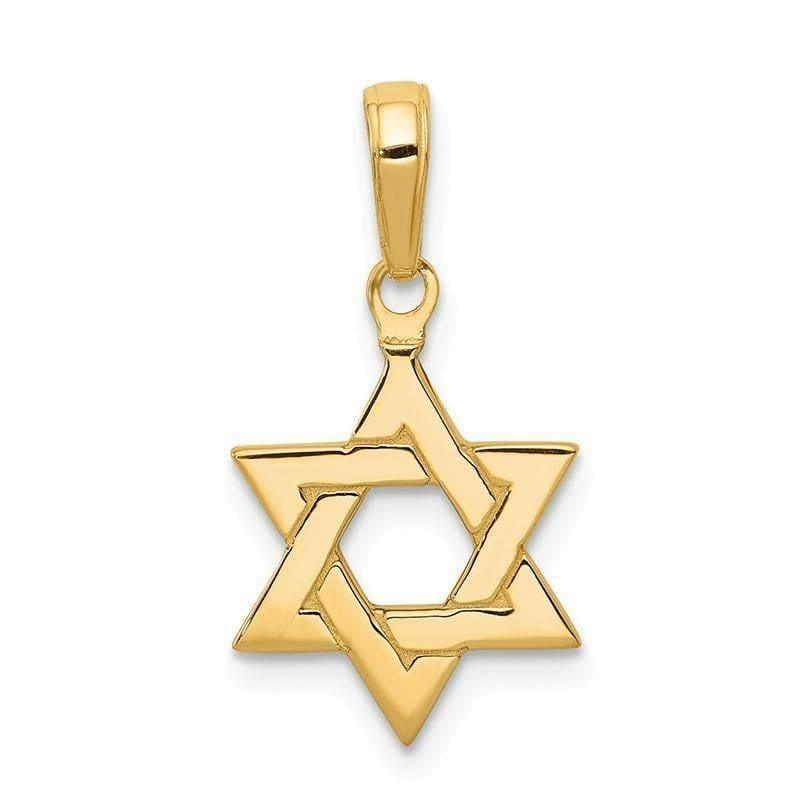 14k Polished Star of David Pendant. Weight: 1.67, Length: 21, Width: 12 - Seattle Gold Grillz