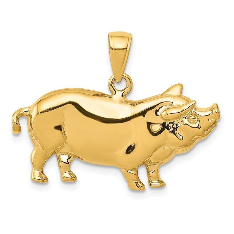 14k Pot Belly Pig Pendant - Seattle Gold Grillz
