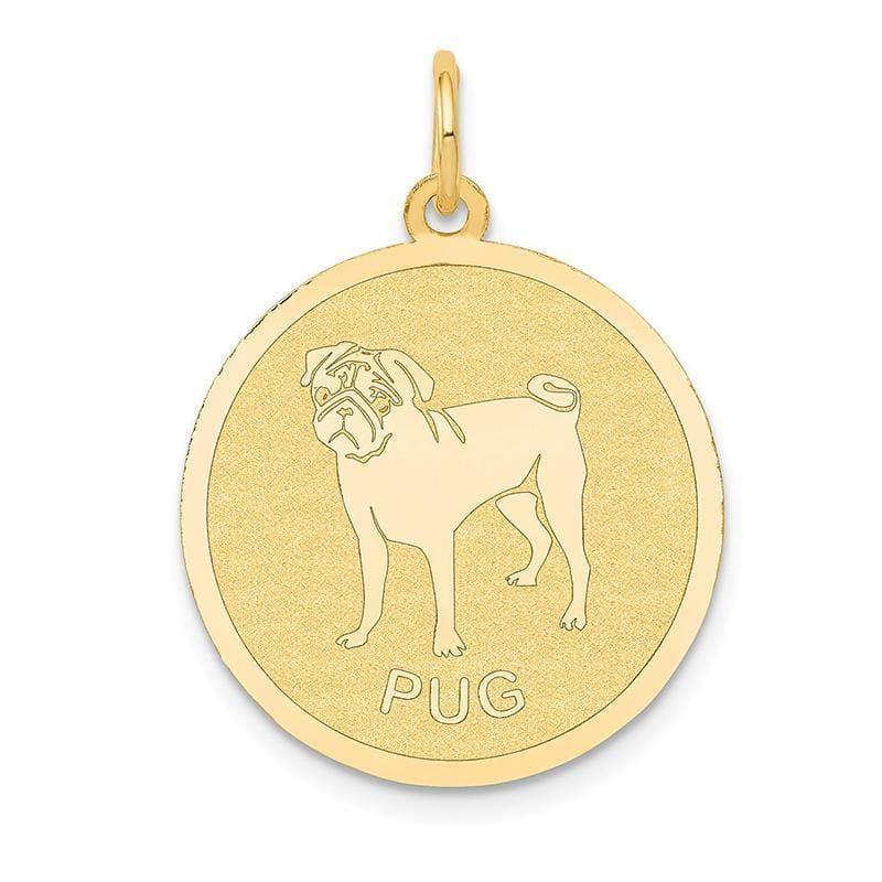 14k Pug Disc Charm - Seattle Gold Grillz