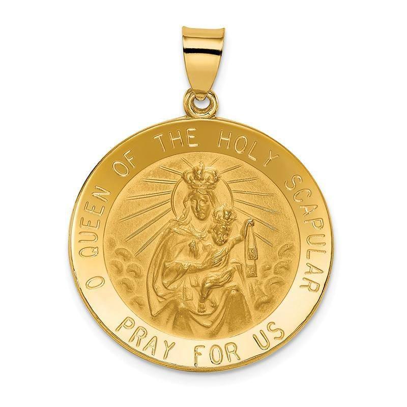 14k Queen of the Holy Scapular Reversible Medal Pendant - Seattle Gold Grillz