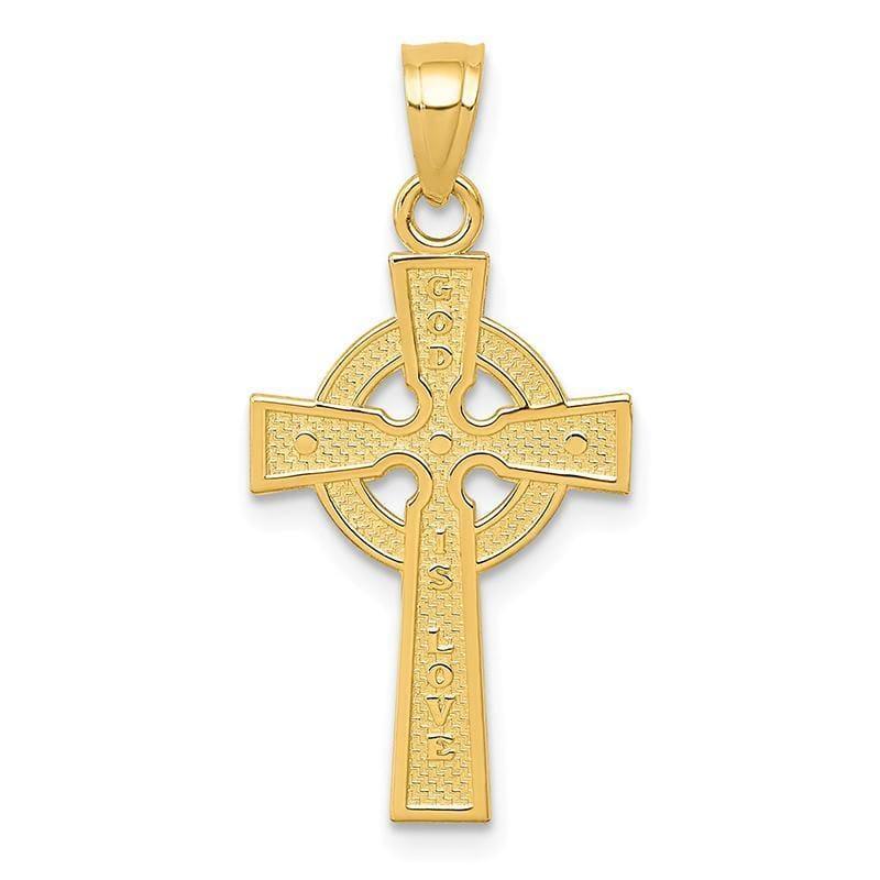 14k Reversible Celtic Cross Pendant. Weight: 0.81, Length: 28, Width: 19 - Seattle Gold Grillz
