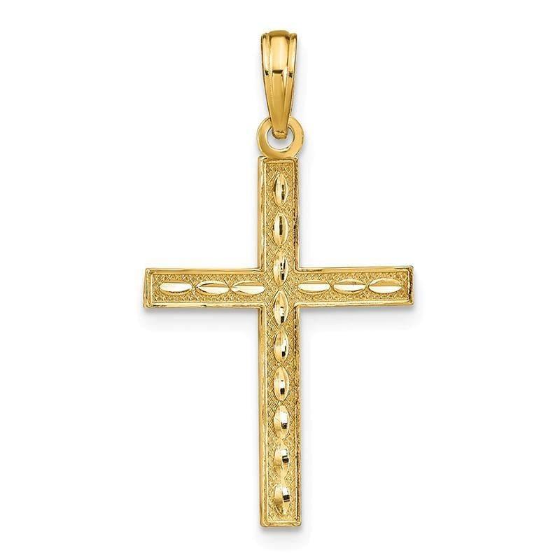 14K Reversible Cross Pendant. Weight: 0.87, Length: 31, Width: 17 - Seattle Gold Grillz