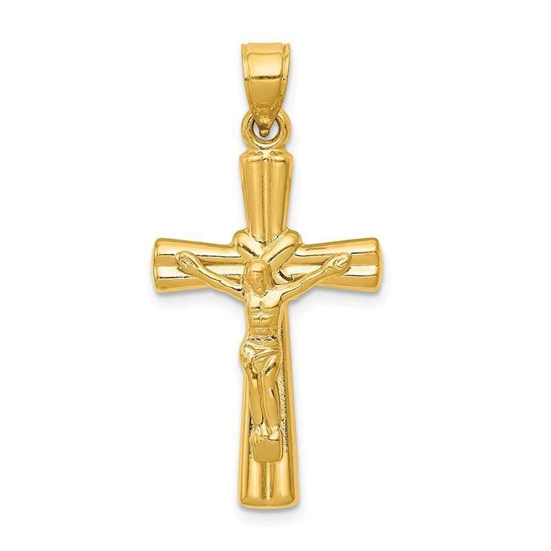 14k Reversible Crucifix - Cross Pendant. Weight: 1.1, Length: 34, Width: 16 - Seattle Gold Grillz