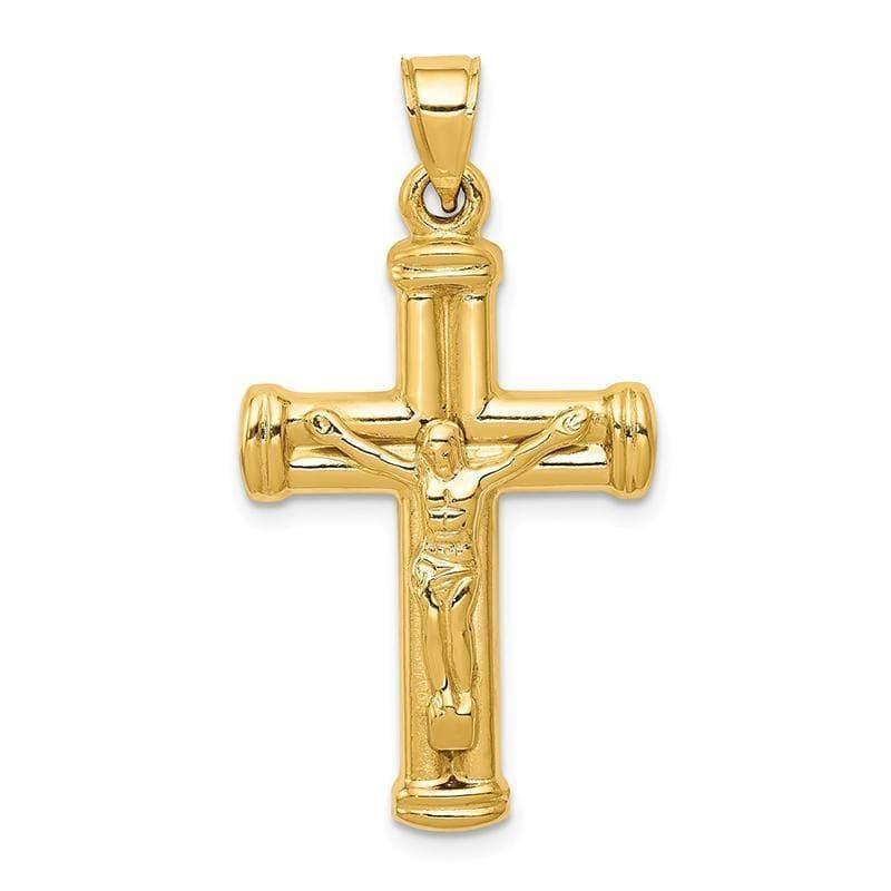 14k Reversible Crucifix -Cross Pendant. Weight: 1.41, Length: 35, Width: 18 - Seattle Gold Grillz