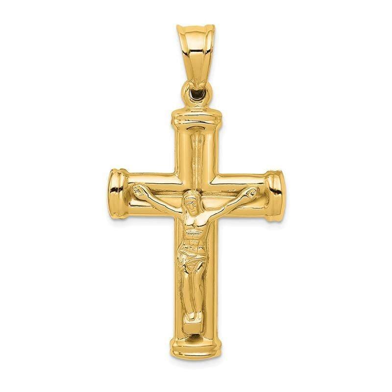 14k Reversible Crucifix -Cross Pendant. Weight: 2.53, Length: 49, Width: 25 - Seattle Gold Grillz