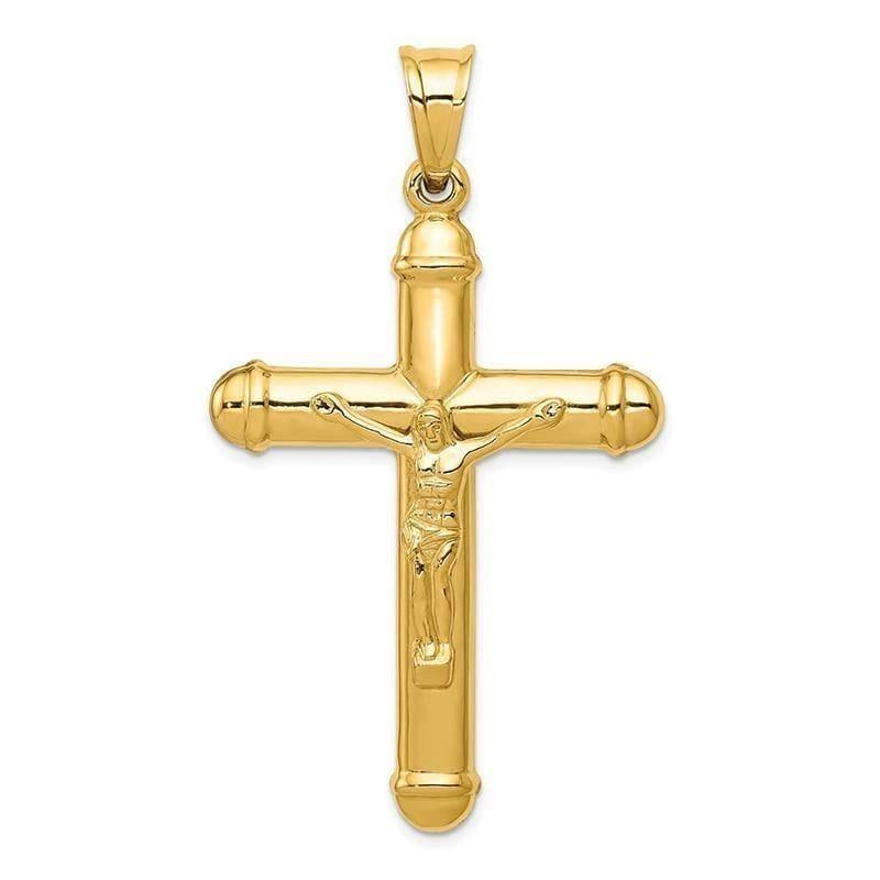 14k Reversible Crucifix -Cross Pendant. Weight: 2.95, Length: 56, Width: 31 - Seattle Gold Grillz