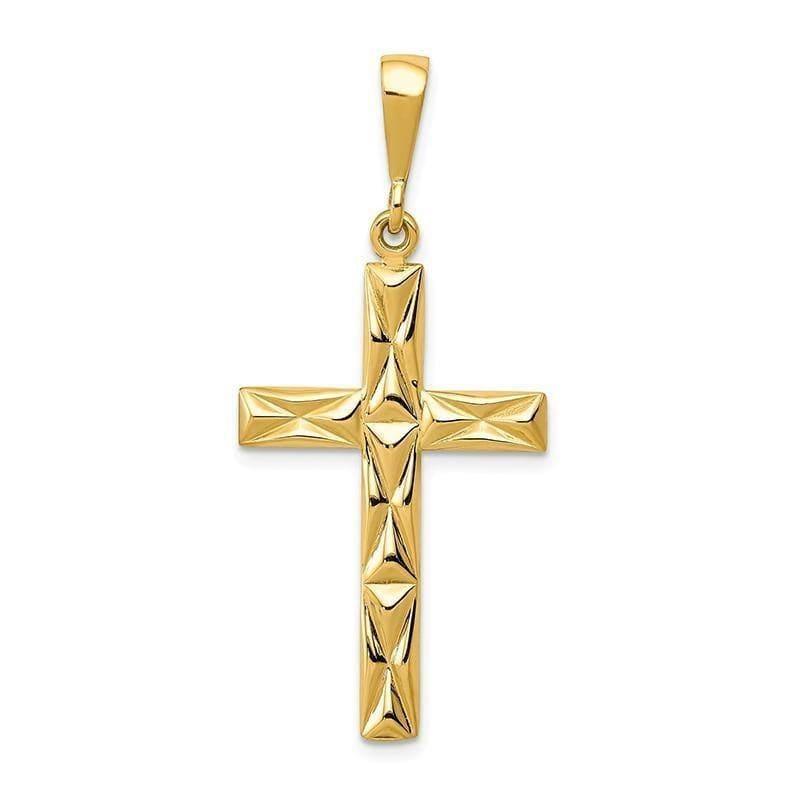 14k Reversible Latin Cross Pendant. Weight: 2.46, Length: 40, Width: 18 - Seattle Gold Grillz