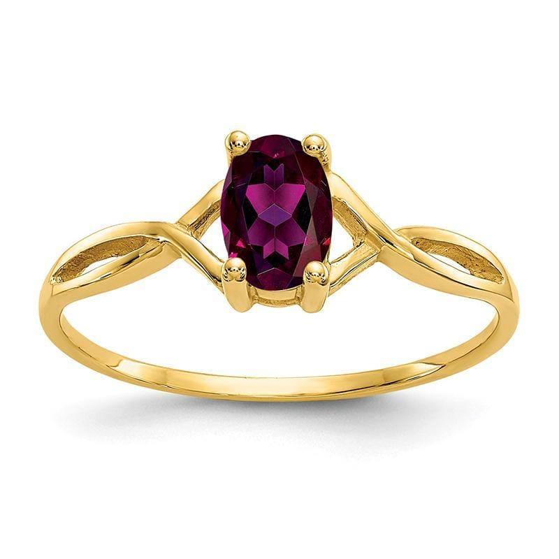 14k Rhodolite Garnet Birthstone Ring - Seattle Gold Grillz