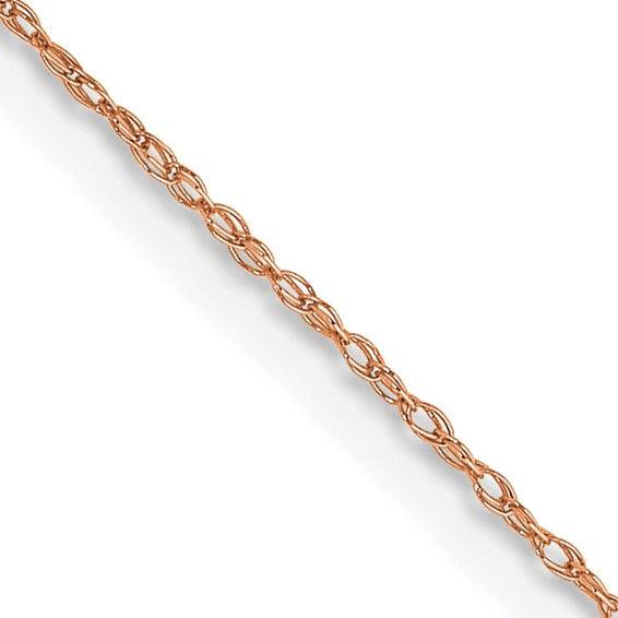 14k Rose Gold 0.5 mm Cable Rope Chain - Seattle Gold Grillz