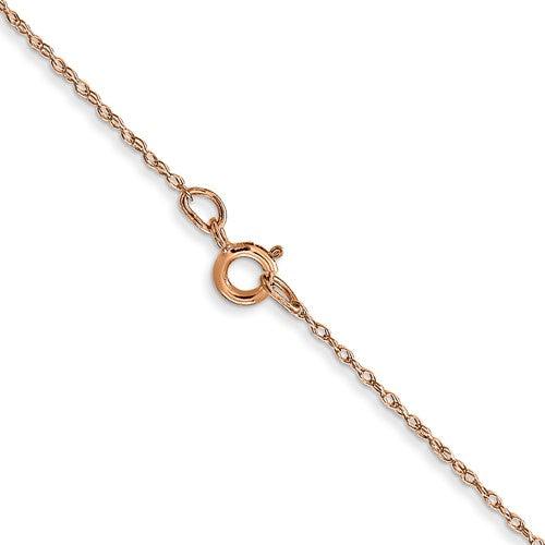 14k Rose Gold 0.5 mm Cable Rope Chain - Seattle Gold Grillz