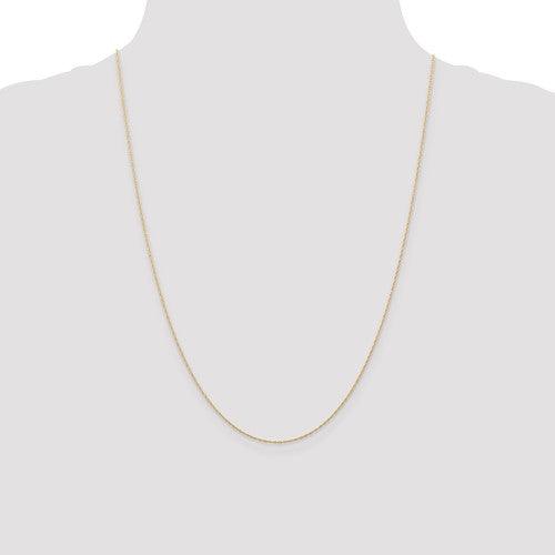 14k Rose Gold 0.5 mm Cable Rope Chain - Seattle Gold Grillz
